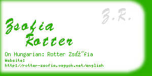 zsofia rotter business card